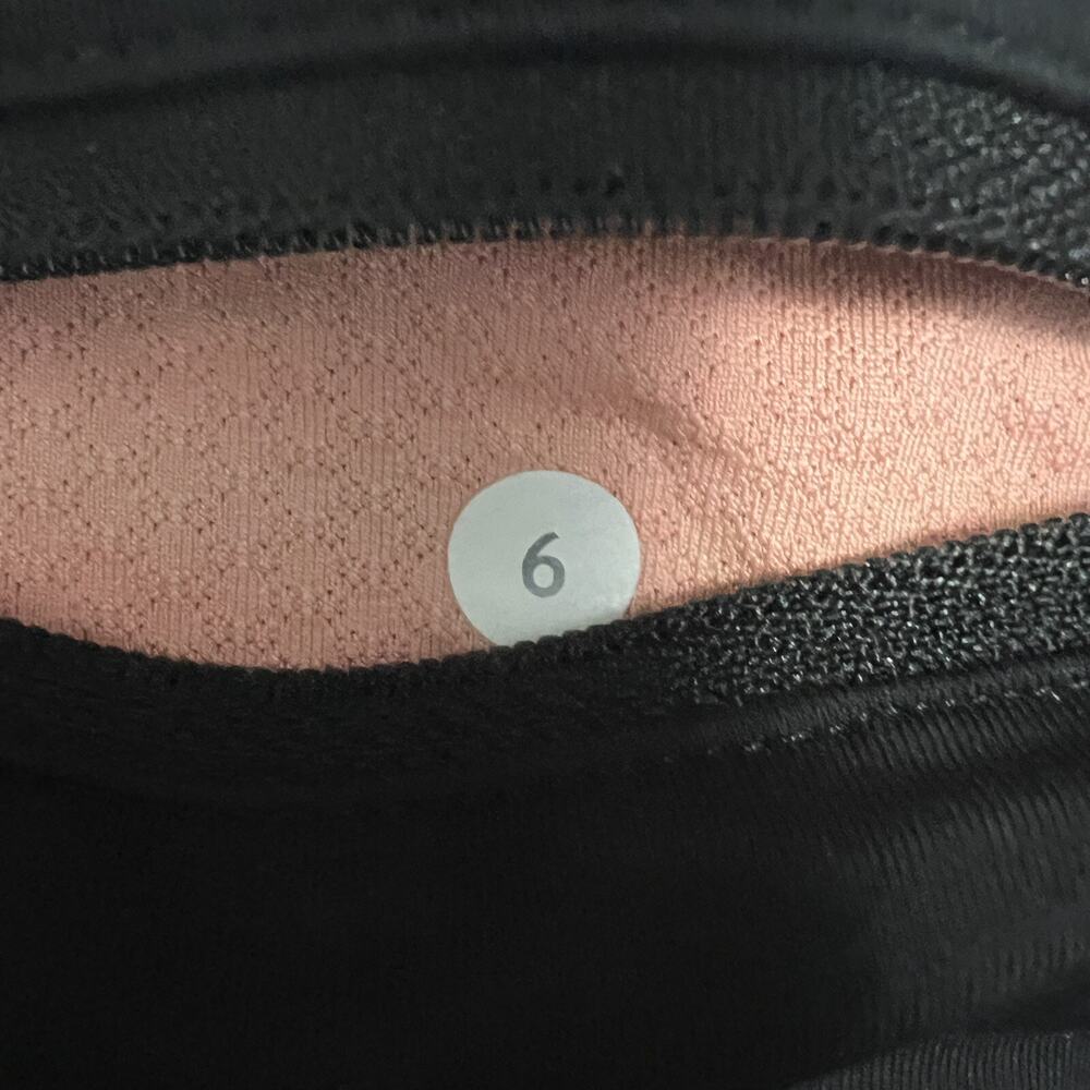 Lululemon Tights Womens 6 Fast Free Run Crop 17" Black Pink Reflective Yoga - Picture 7 of 11